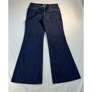 David Kahn Jeans Womens 30 Dark Wash Wide Leg Flare Casual Classic‎ Baggy Loose